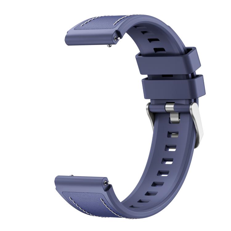 For Huawei Watch Ultimate 2 Press Button Quick Release Style Silicone Hybrid Vegan Leather Watch Band