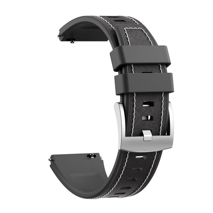 For Huawei Watch Ultimate 2 Spring Ear Style Silicone Hybrid Vegan Leather Watch Band