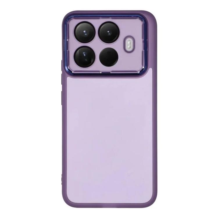 For Xiaomi 15T Pro 5G WANLONFENG Electroplated Frame Translucent TPU Phone Case with Screen Film