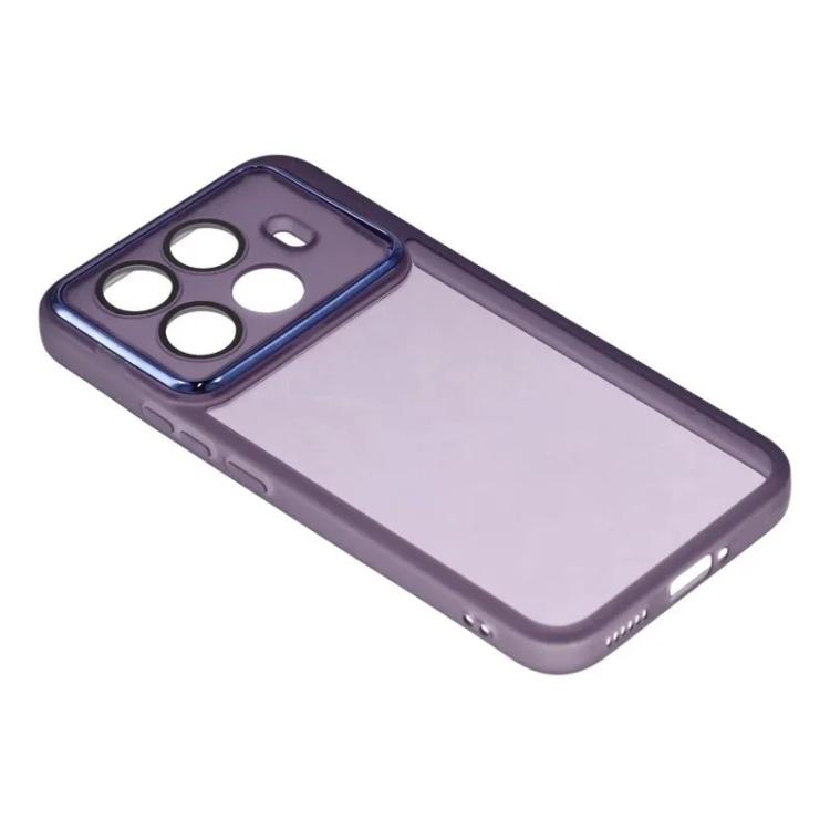For Xiaomi 15T Pro 5G WANLONFENG Electroplated Frame Translucent TPU Phone Case with Screen Film