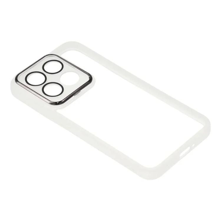 For Xiaomi 15T 5G WANLONFENG Electroplated Frame Translucent TPU Phone Case with Screen Film