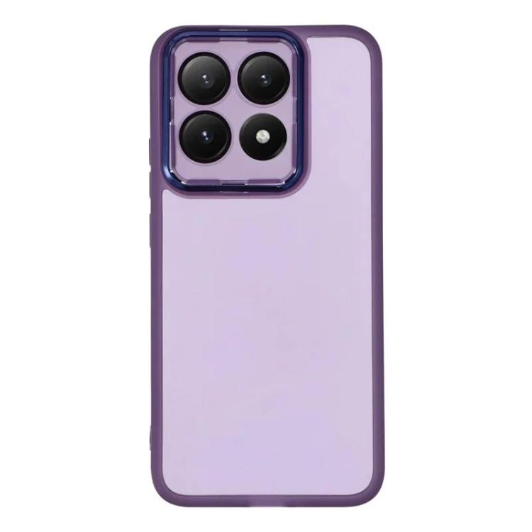 For Xiaomi 15T 5G WANLONFENG Electroplated Frame Translucent TPU Phone Case with Screen Film