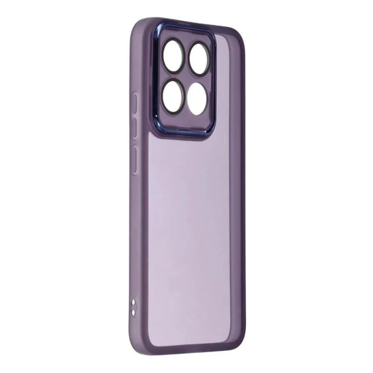 For Xiaomi 15T 5G WANLONFENG Electroplated Frame Translucent TPU Phone Case with Screen Film
