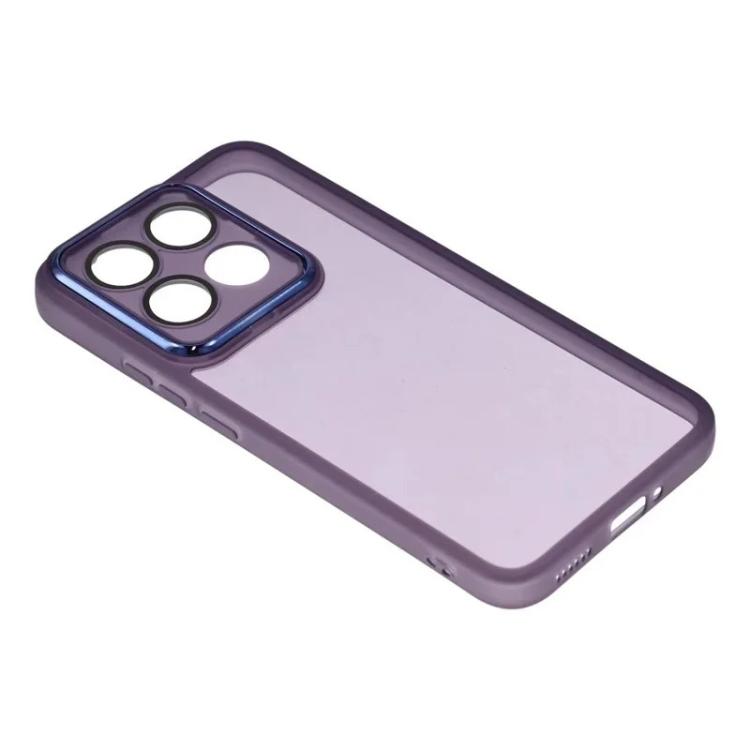 For Xiaomi 15T 5G WANLONFENG Electroplated Frame Translucent TPU Phone Case with Screen Film