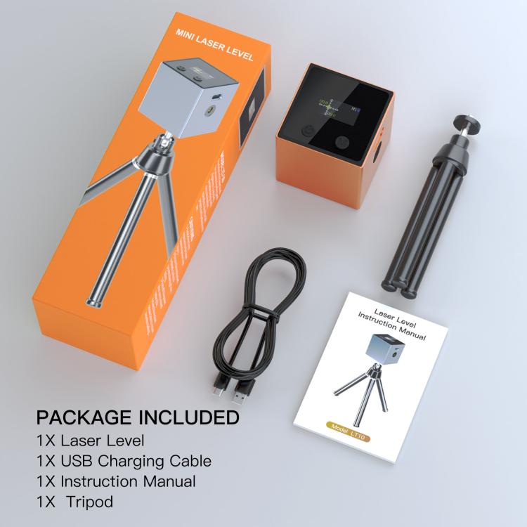 LT10 Multifunctional Mini Smart Laser Level & Digital Angle Finder - Orange