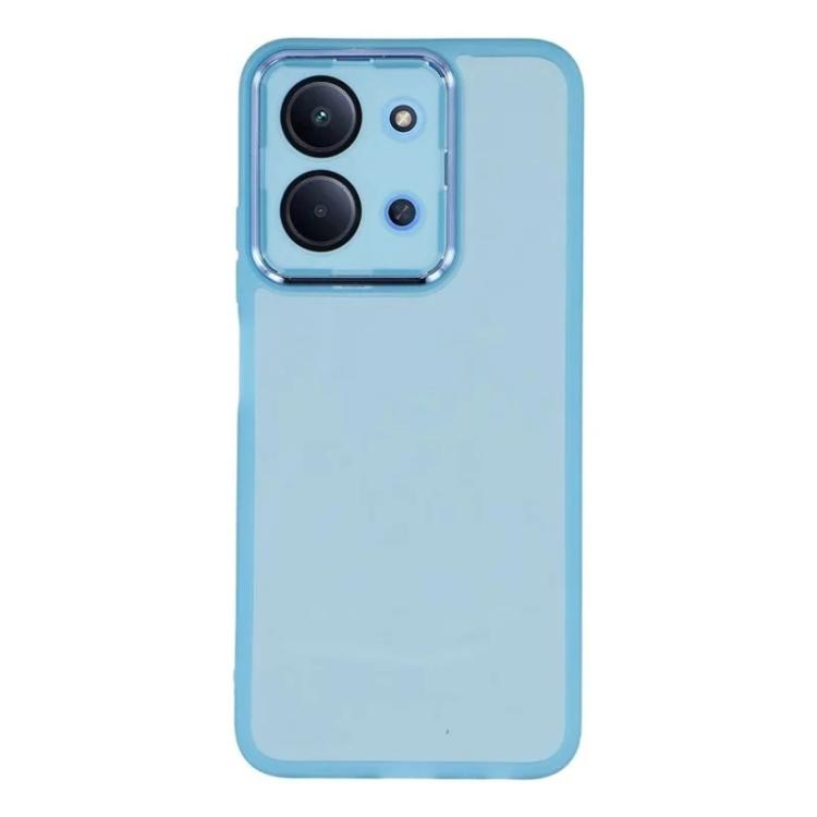 For Redmi 15C 4G / 15C 5G 171mm WANLONFENG Electroplated Frame Translucent TPU Phone Case with Screen Film