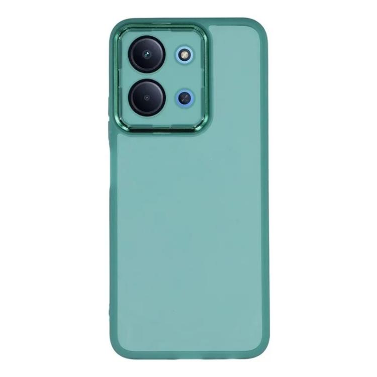 For Redmi 15C 4G / 15C 5G 171mm WANLONFENG Electroplated Frame Translucent TPU Phone Case with Screen Film
