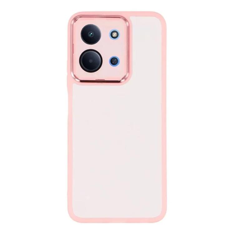 For Redmi 15C 4G / 15C 5G 171mm WANLONFENG Electroplated Frame Translucent TPU Phone Case with Screen Film