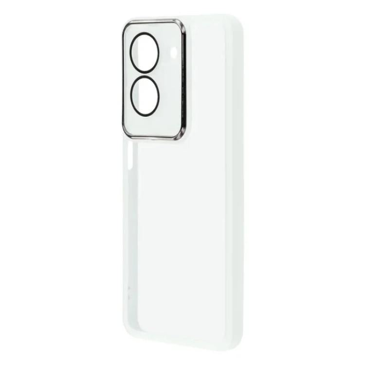 For Redmi A5 4G 171.7mm WANLONFENG Electroplated Frame Translucent TPU Phone Case with Screen Film