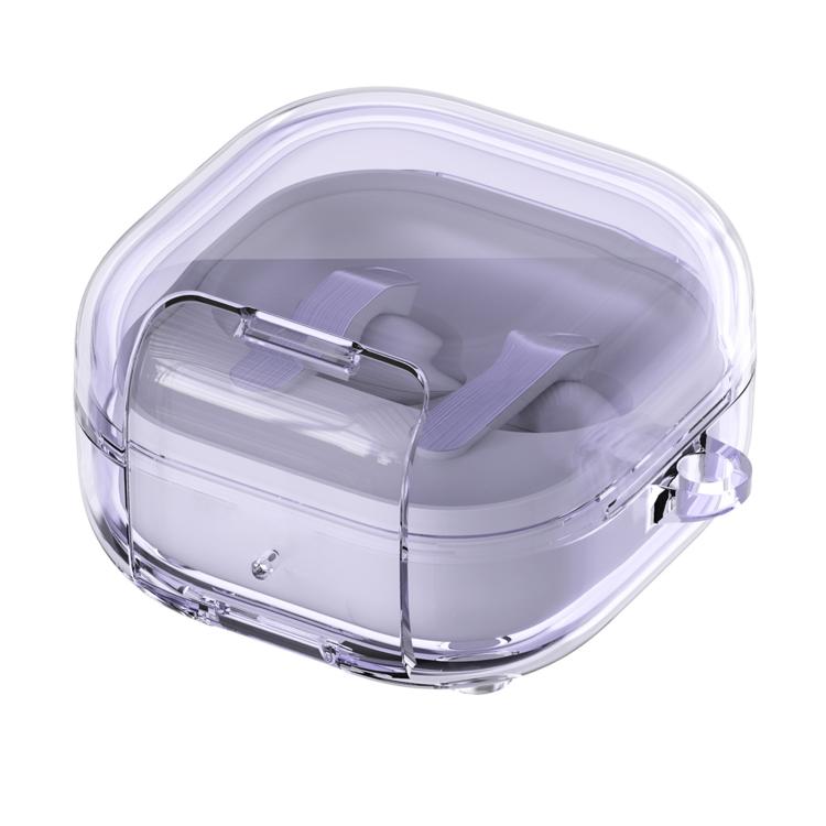 For Galaxy Buds4 / Buds4 Pro Transparent Versatile Wireless Earphones Case With Holder