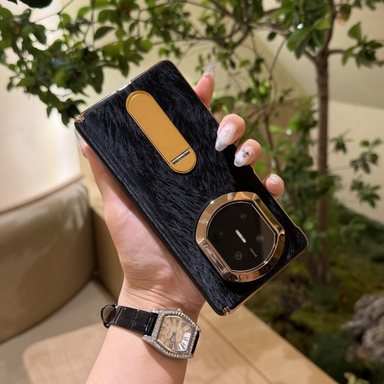 For Huawei Mate X7 Horsehair Pattern Rotating Stand Shockproof Phone Case