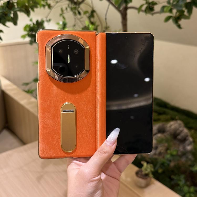 For Huawei Mate X6 Horsehair Pattern Rotating Stand Shockproof Phone Case