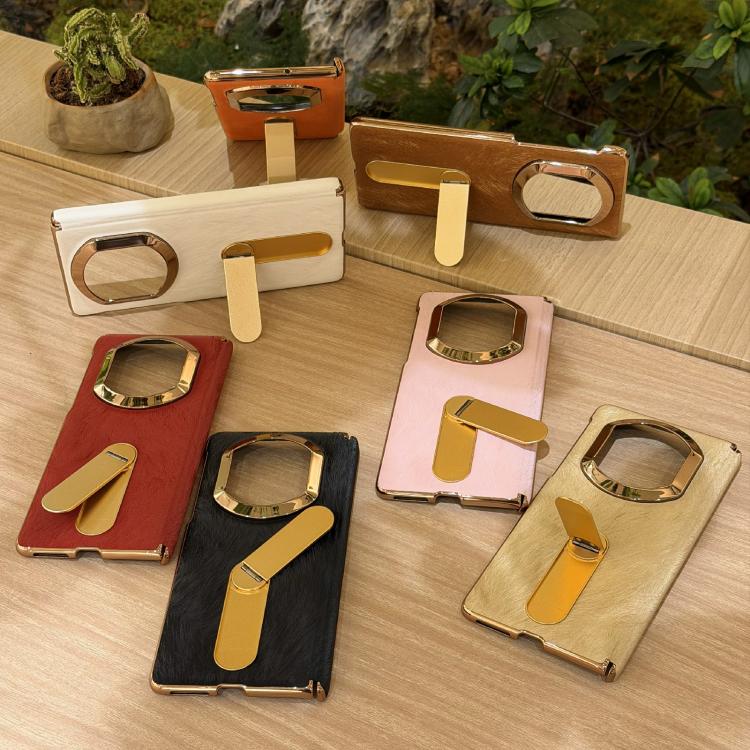 For Huawei Mate X6 Horsehair Pattern Rotating Stand Shockproof Phone Case