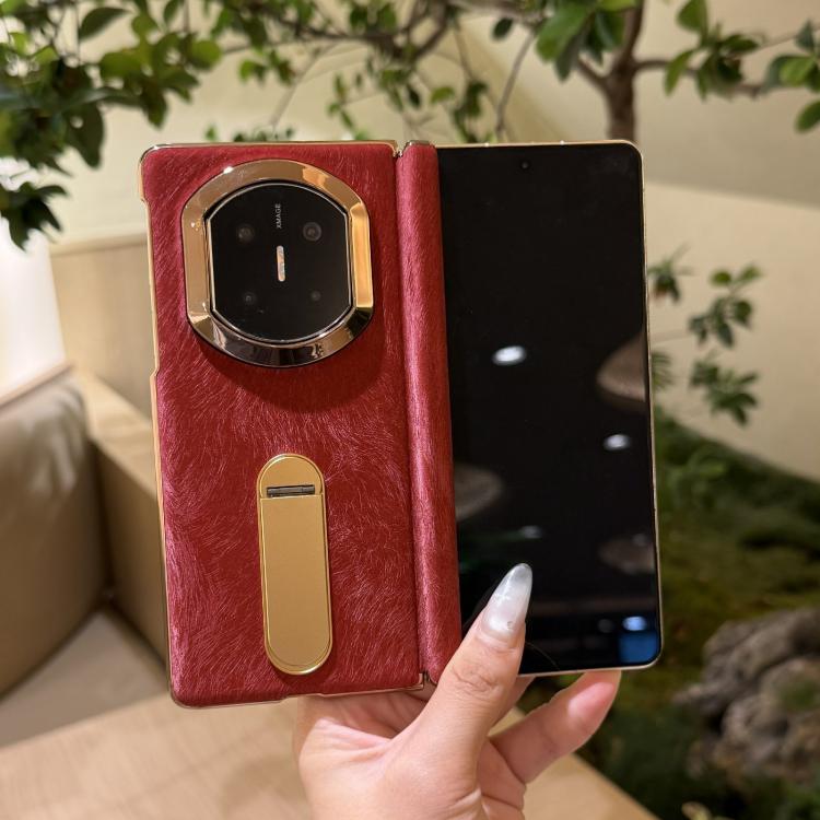 For Huawei Mate X5 Horsehair Pattern Rotating Stand Shockproof Phone Case