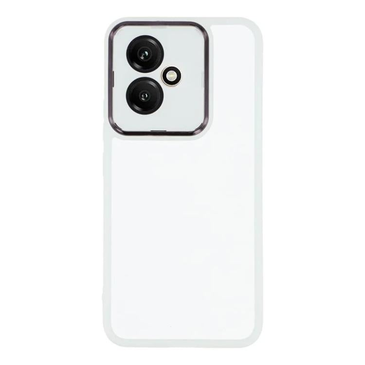 For Honor 400 5G Global 156.5mm WANLONFENG Electroplated Frame Translucent TPU Phone Case with Screen Film