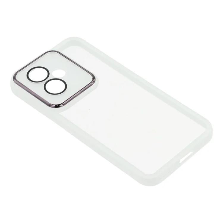 For Honor 400 5G Global 156.5mm WANLONFENG Electroplated Frame Translucent TPU Phone Case with Screen Film