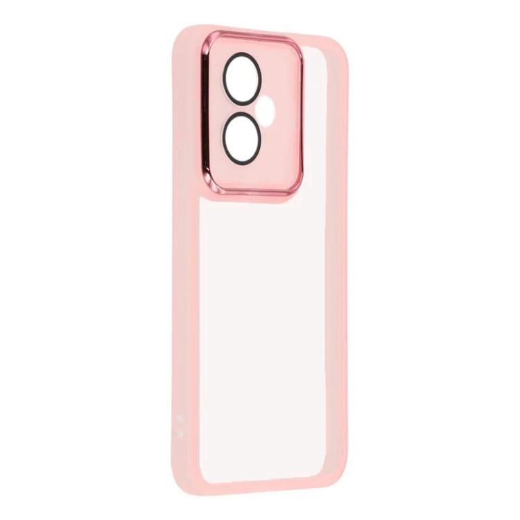 For Honor 400 5G Global 156.5mm WANLONFENG Electroplated Frame Translucent TPU Phone Case with Screen Film