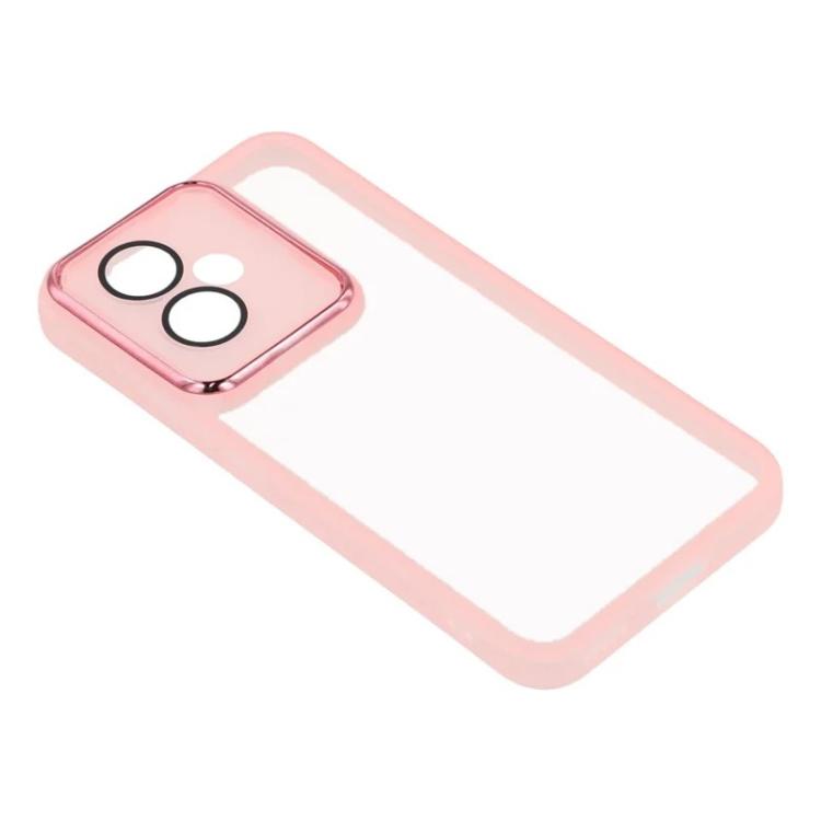 For Honor 400 5G Global 156.5mm WANLONFENG Electroplated Frame Translucent TPU Phone Case with Screen Film