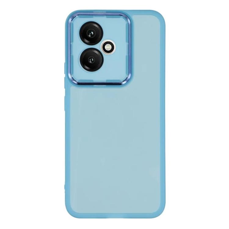 For Honor 400 5G Global 156.5mm WANLONFENG Electroplated Frame Translucent TPU Phone Case with Screen Film