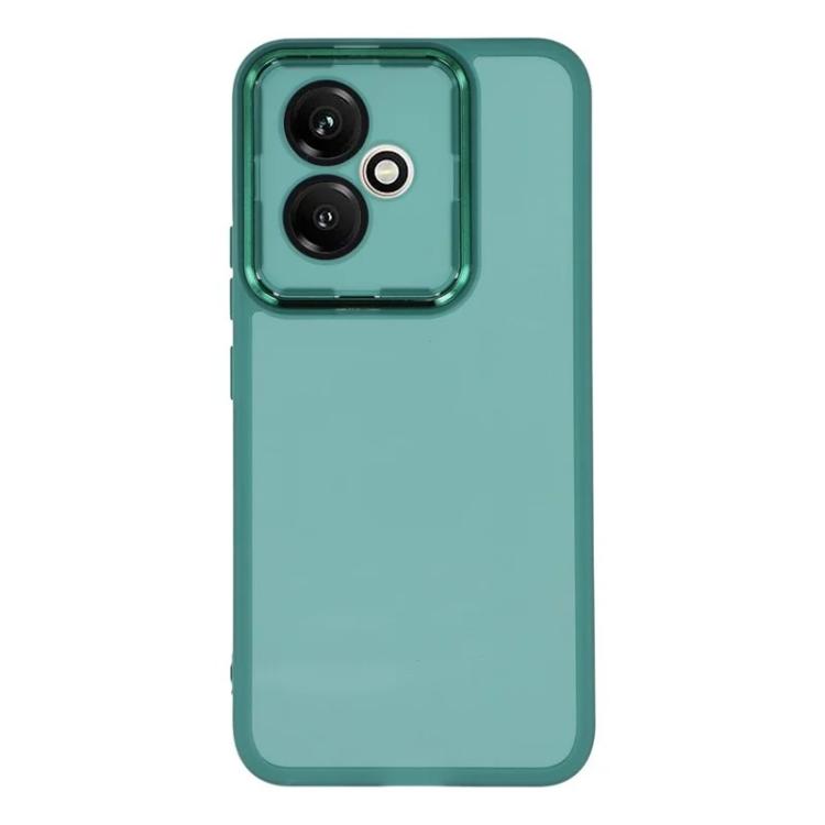 For Honor 400 5G Global 156.5mm WANLONFENG Electroplated Frame Translucent TPU Phone Case with Screen Film