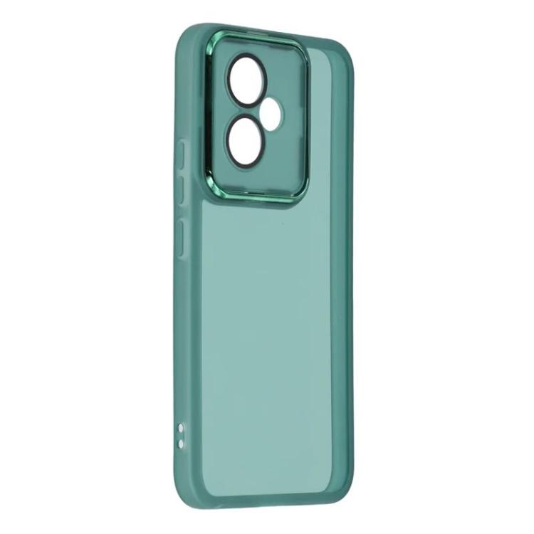 For Honor 400 5G Global 156.5mm WANLONFENG Electroplated Frame Translucent TPU Phone Case with Screen Film