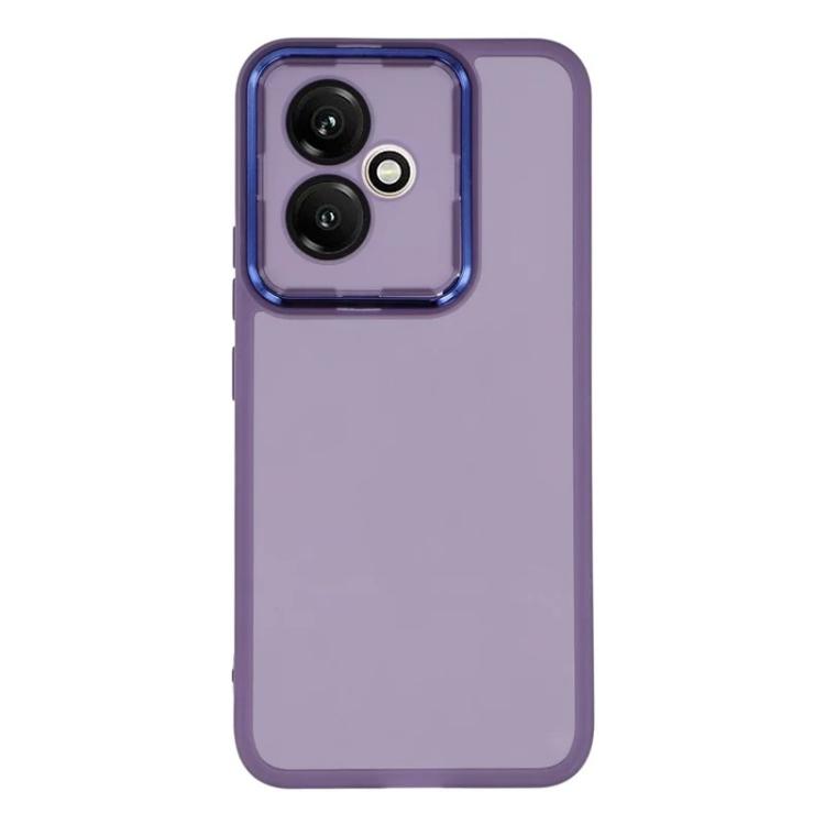 For Honor 400 5G Global 156.5mm WANLONFENG Electroplated Frame Translucent TPU Phone Case with Screen Film