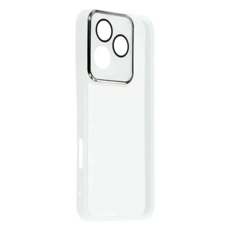 For Honor 400 Lite 5G Global WANLONFENG Electroplated Frame Translucent TPU Phone Case with Screen Film