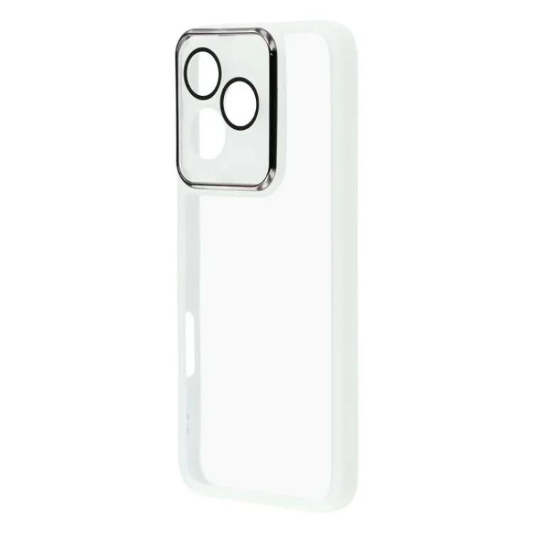 For Honor 400 Lite 5G Global WANLONFENG Electroplated Frame Translucent TPU Phone Case with Screen Film