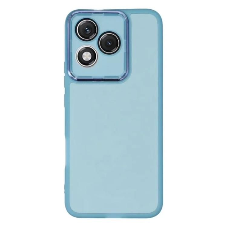 For Honor 400 Lite 5G Global WANLONFENG Electroplated Frame Translucent TPU Phone Case with Screen Film