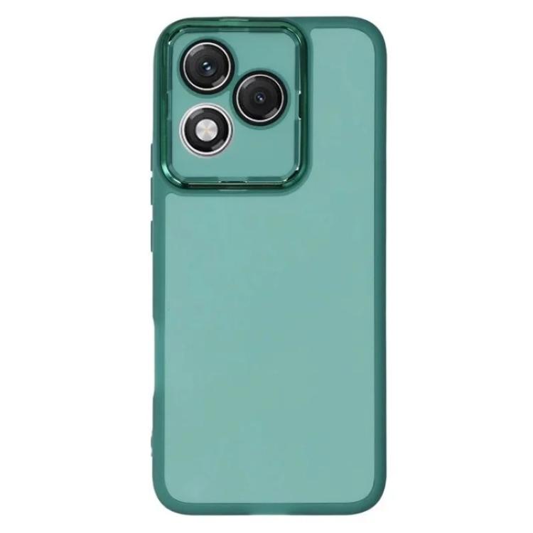 For Honor 400 Lite 5G Global WANLONFENG Electroplated Frame Translucent TPU Phone Case with Screen Film