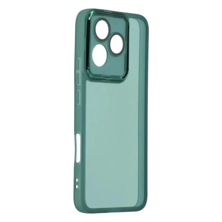 For Honor 400 Lite 5G Global WANLONFENG Electroplated Frame Translucent TPU Phone Case with Screen Film