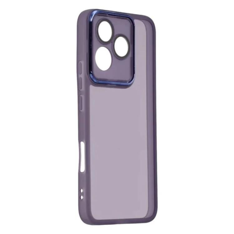 For Honor 400 Lite 5G Global WANLONFENG Electroplated Frame Translucent TPU Phone Case with Screen Film