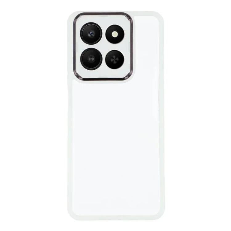 For Honor 400 Smart 5G / 4G / X7d 4G WANLONFENG Electroplated Frame Translucent TPU Phone Case with Screen Film