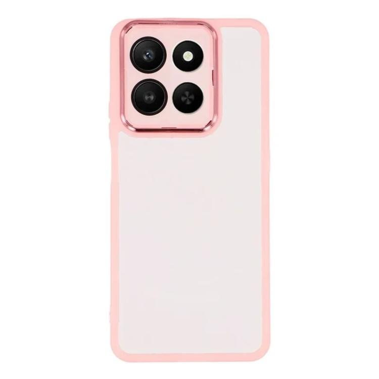 For Honor 400 Smart 5G / 4G / X7d 4G WANLONFENG Electroplated Frame Translucent TPU Phone Case with Screen Film