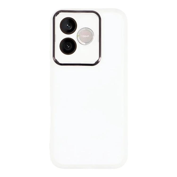 For Honor 600 Lite 5G Global WANLONFENG Electroplated Frame Translucent TPU Phone Case with Screen Film