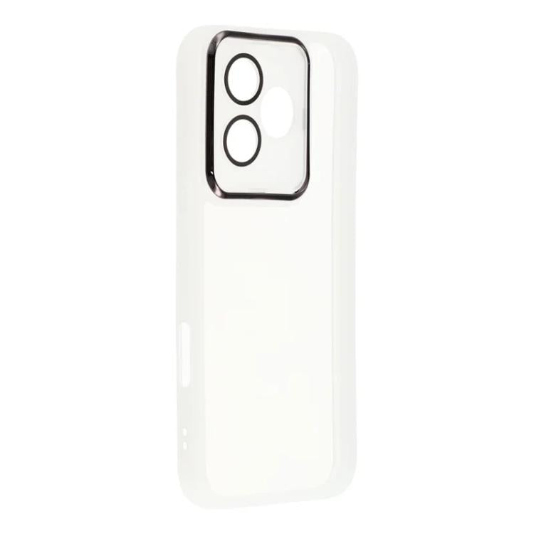 For Honor 600 Lite 5G Global WANLONFENG Electroplated Frame Translucent TPU Phone Case with Screen Film