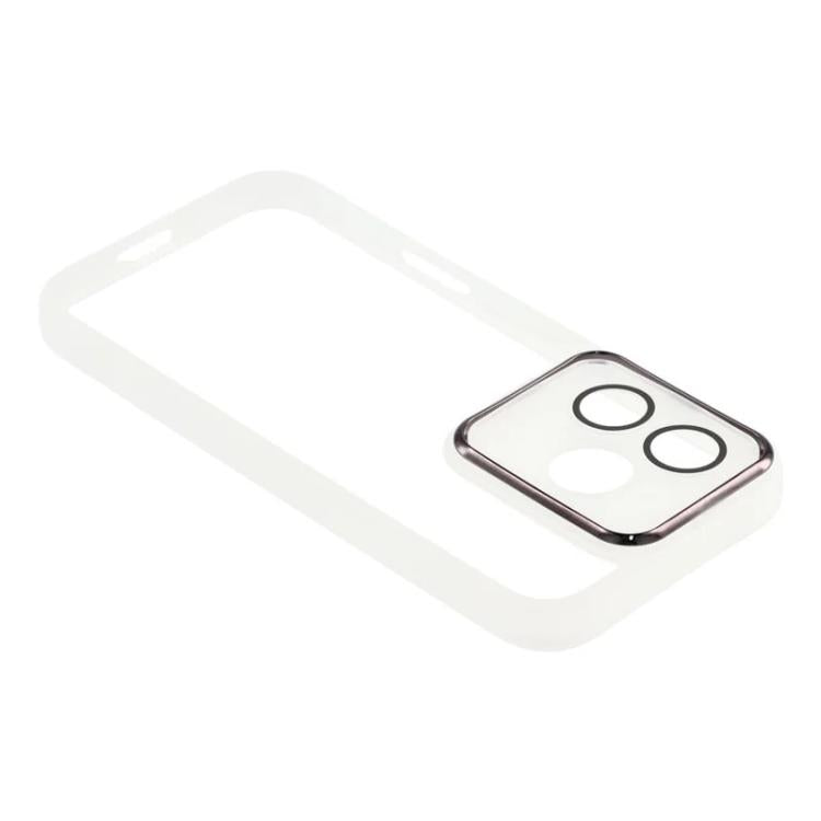 For Honor 600 Lite 5G Global WANLONFENG Electroplated Frame Translucent TPU Phone Case with Screen Film