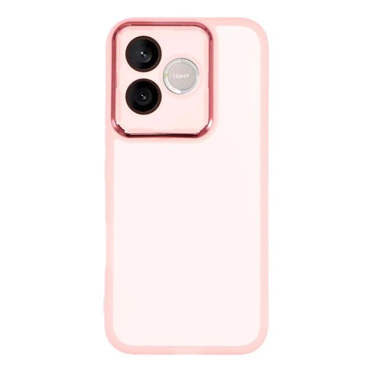 For Honor 600 Lite 5G Global WANLONFENG Electroplated Frame Translucent TPU Phone Case with Screen Film
