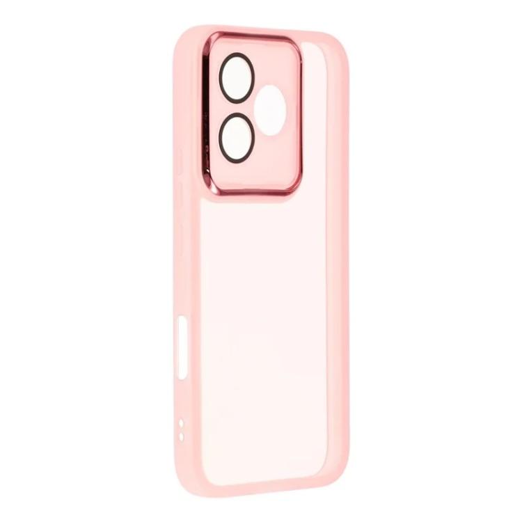 For Honor 600 Lite 5G Global WANLONFENG Electroplated Frame Translucent TPU Phone Case with Screen Film