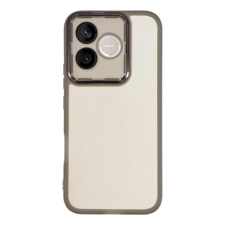 For Honor 600 Lite 5G Global WANLONFENG Electroplated Frame Translucent TPU Phone Case with Screen Film