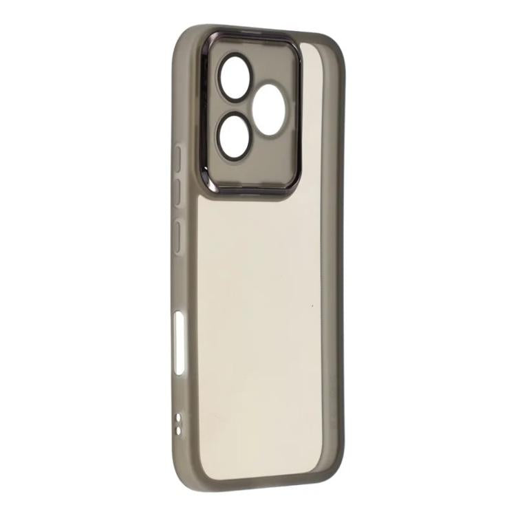 For Honor 600 Lite 5G Global WANLONFENG Electroplated Frame Translucent TPU Phone Case with Screen Film