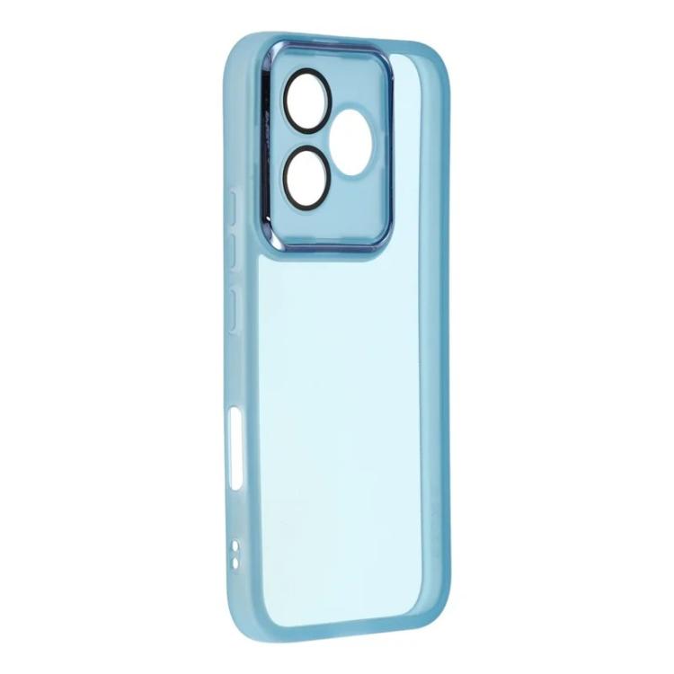 For Honor 600 Lite 5G Global WANLONFENG Electroplated Frame Translucent TPU Phone Case with Screen Film