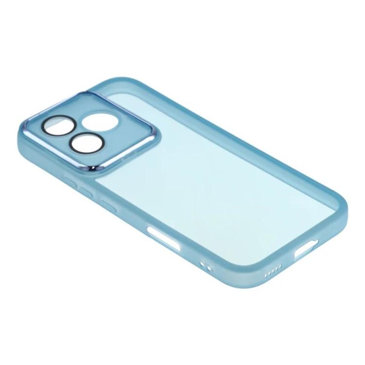 For Honor 600 Lite 5G Global WANLONFENG Electroplated Frame Translucent TPU Phone Case with Screen Film