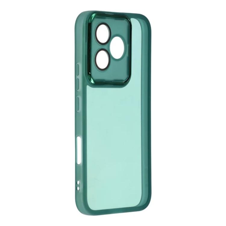 For Honor 600 Lite 5G Global WANLONFENG Electroplated Frame Translucent TPU Phone Case with Screen Film