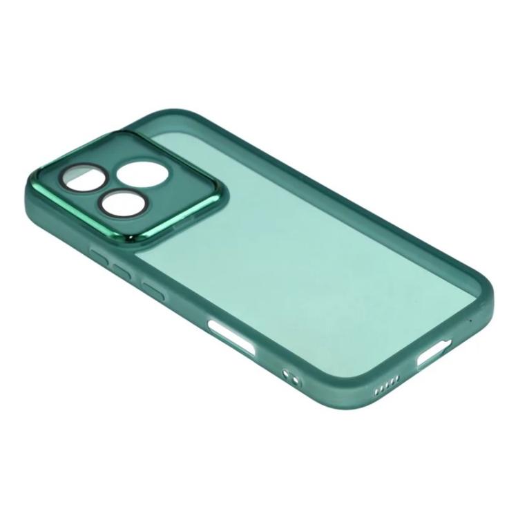 For Honor 600 Lite 5G Global WANLONFENG Electroplated Frame Translucent TPU Phone Case with Screen Film