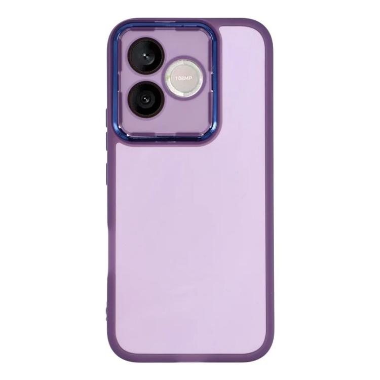 For Honor 600 Lite 5G Global WANLONFENG Electroplated Frame Translucent TPU Phone Case with Screen Film