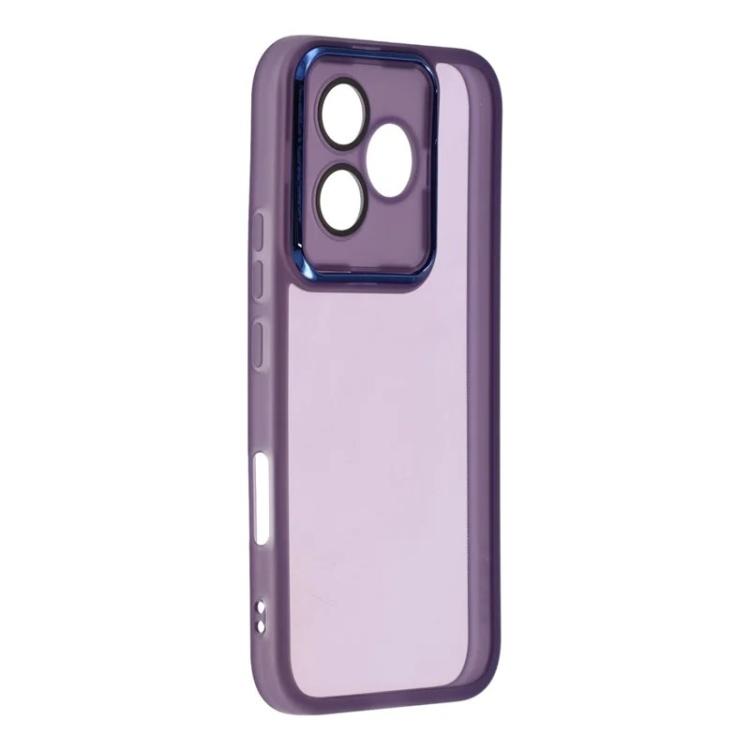 For Honor 600 Lite 5G Global WANLONFENG Electroplated Frame Translucent TPU Phone Case with Screen Film