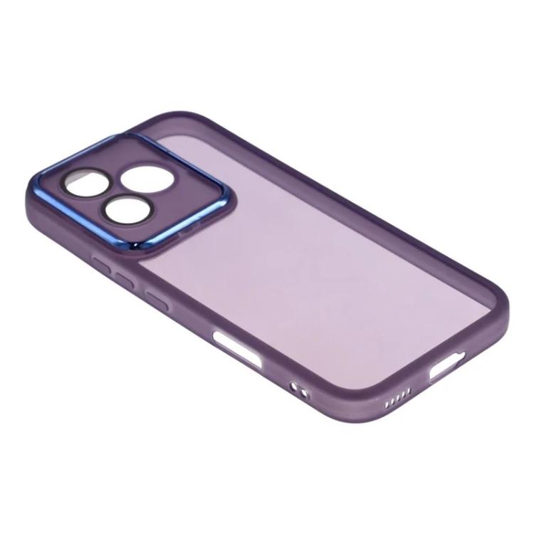 For Honor 600 Lite 5G Global WANLONFENG Electroplated Frame Translucent TPU Phone Case with Screen Film