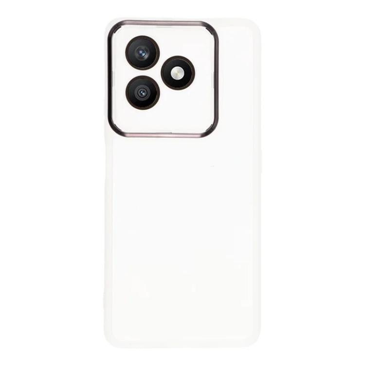 For Honor X8d 4G WANLONFENG Electroplated Frame Translucent TPU Phone Case with Screen Film