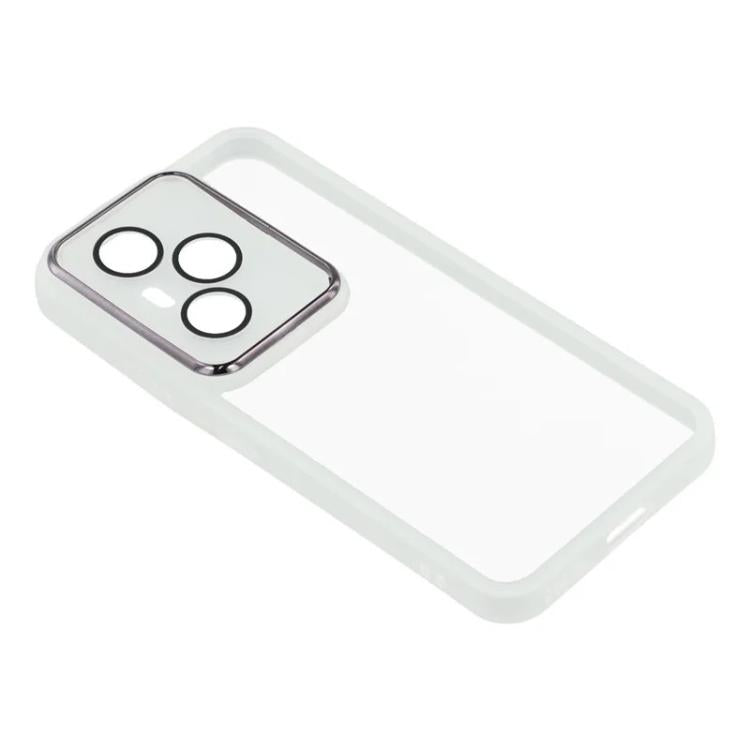 For Honor X8d 4G WANLONFENG Electroplated Frame Translucent TPU Phone Case with Screen Film